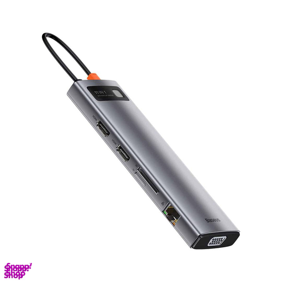 هاب 11 پورت Type-C بیسوس مدل Metal Gleam Series CAHUB-CT0G