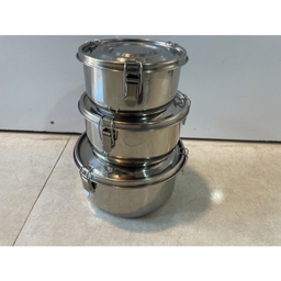 ظرف نگهدارنده مدل استیل KL19194 بسته سه عددی