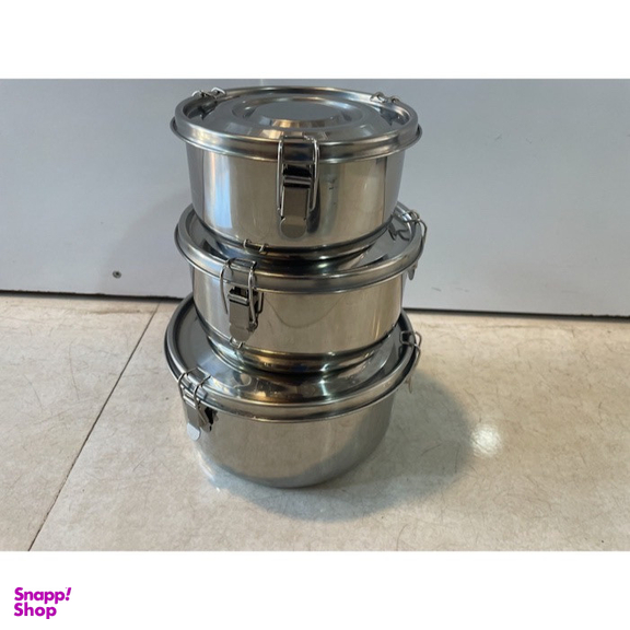 ظرف نگهدارنده مدل استیل KL19194 بسته سه عددی