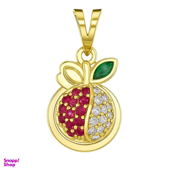 آویز گردنبند طلا 18 عیار زنانه طرح انار یلدا کد 1383