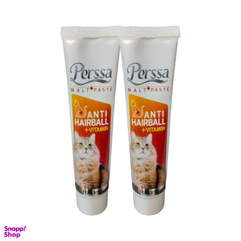 خمیر مالت گربه پرسا مدل Vitaminand hairball وزن 100 گرم بسته دو عددی