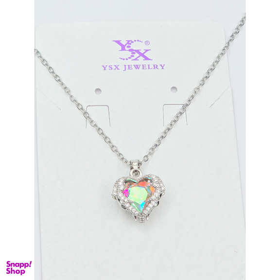 گردنبند زنانه وای اس ایکس کریستال سواروسکی طرح قلب کد ghalb5600