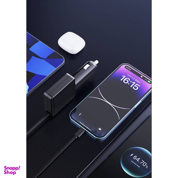 شارژر فندکی موبایل گرین لاین مدل Retractable 30W Car