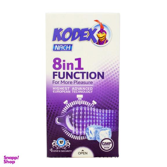 کاندوم ناچ کدکس مدل 8in1 Function بسته 10 عددی