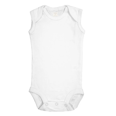 بادی نوزادی آرم پوش مدل یقه باز شو کد W001 رنگ سفید