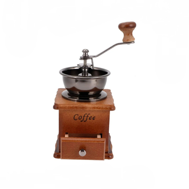 آسیاب قهوه دستی کافی مدل بدنه چوبی طرح Coffee