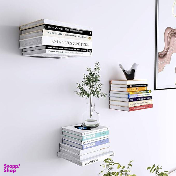 شلف دیواری مدل کتابخانه معلق کد 0125 مجموعه 2 عددی