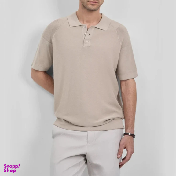 پولوشرت آستین کوتاه مردانه مدل GD-s-18532080 رنگ خاکی