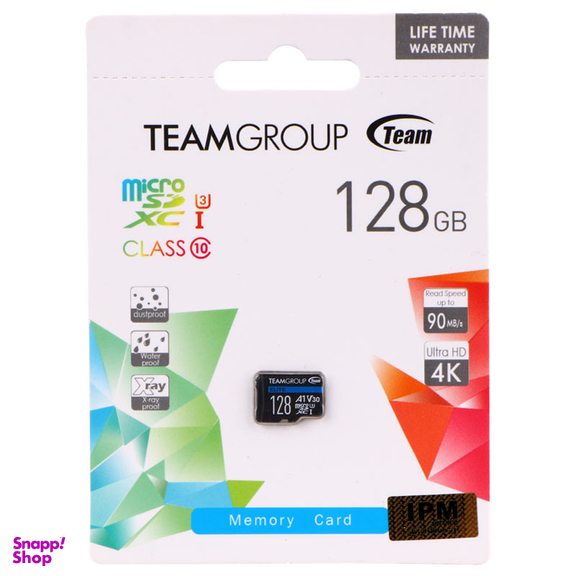 کارت حافظه microSDXC تیم گروپ مدل A1 V30 U3 C10 ظرفیت 128 گیگابایت