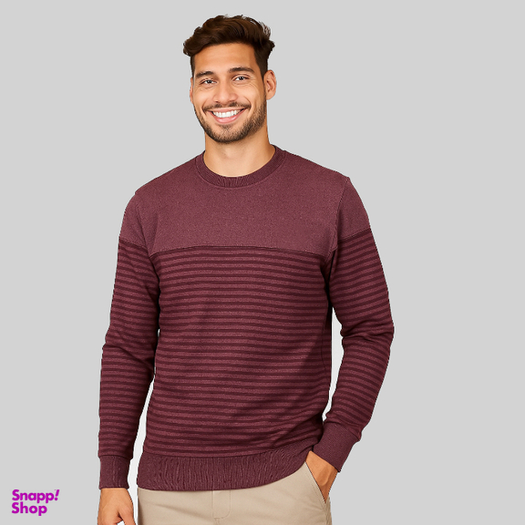 پلیور آستین بلند مردانه مدل 199388 رنگ زرشکی