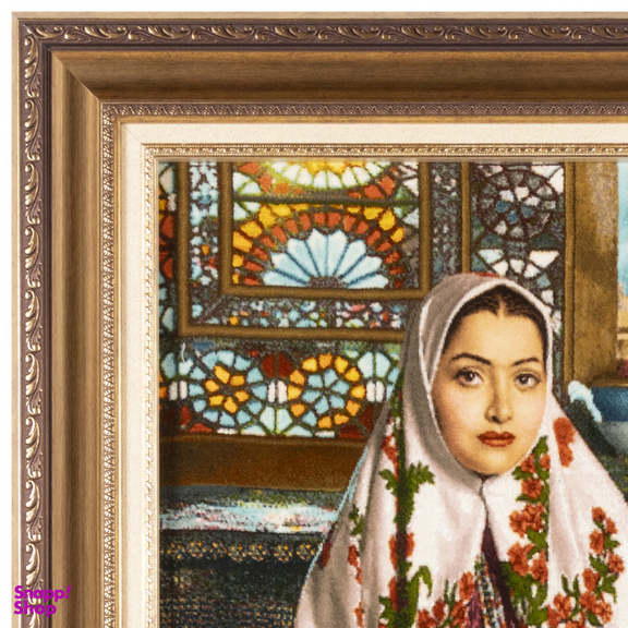 تابلو فرش دستباف سی پرشیا مدل دختر کاشان کد 903611