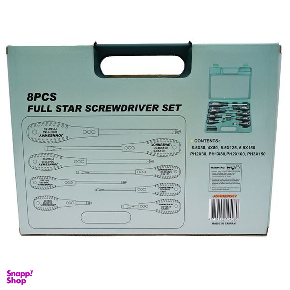 پیچ گوشتی جانزوی مدل D04PP08S  مجموعه 8 عددی