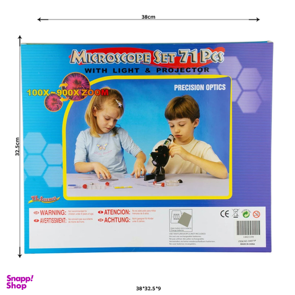میکروسکوپ مدل دانش آموزی کد 900X PS71 به همراه نمونه آماده