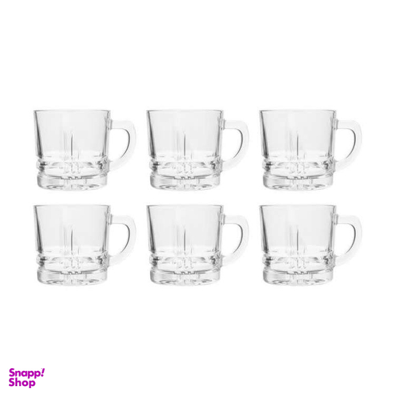فنجان شیشه و بلور اصفهان مدل اریک کد 299 مجموعه 6 عددی