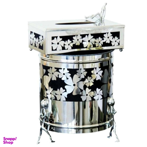 ست سطل و جا دستمال کاغذی سالینو مدل بهار طرح آدمک کد S-8002380025