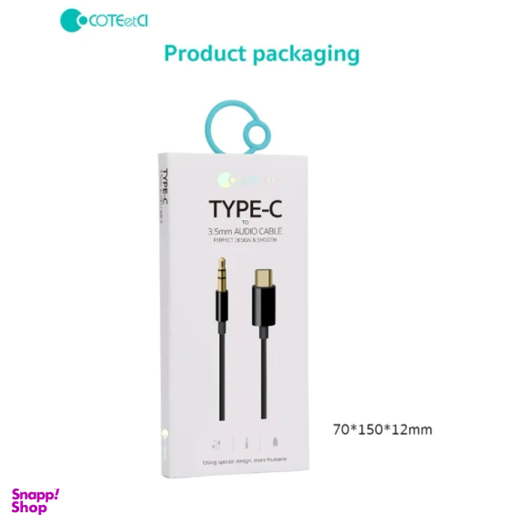 کابل تبدیل Type-C به Jack 3.5mm کوتتسی مدل CS8856 طول 1 متر