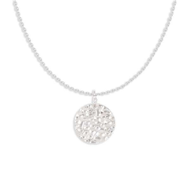 گردنبند نقره زنانه مدل دایره چکشی کد 037
