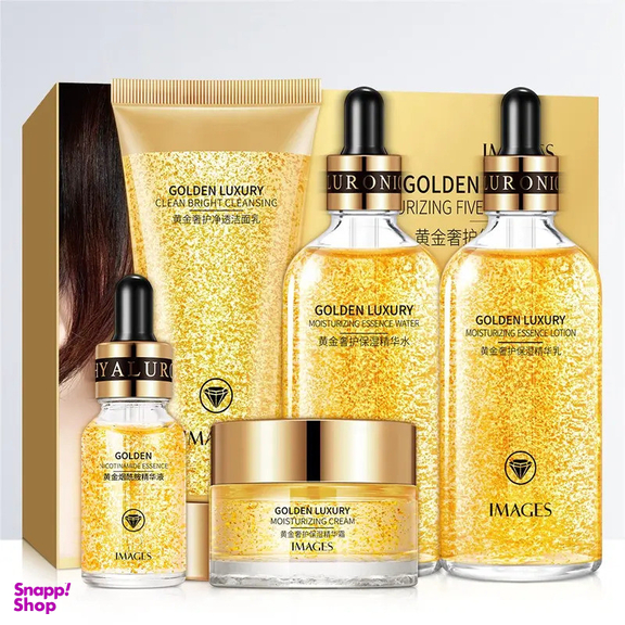 مجموعه مراقبت پوست ایمجز مدل Golden Luxury مجموعه 5 عددی