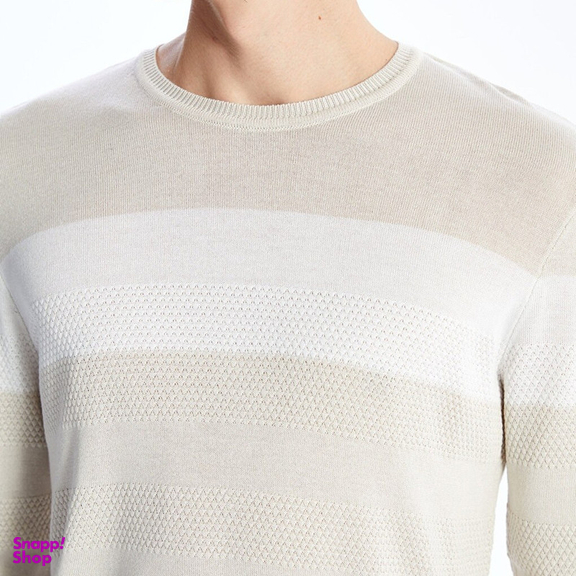 پلیور یقه گرد مردانه ال سی وایکیکی مدل اسلیم افکت