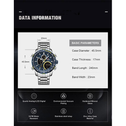 ساعت مچی عقربه ای مردانه نیوی فورس مدل NF9182 SB