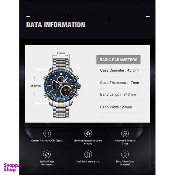 ساعت مچی عقربه ای مردانه نیوی فورس مدل NF9182 SB