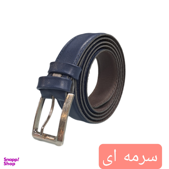 کمربند زنانه سگگ میخی کد 011 رنگ سرمه ای