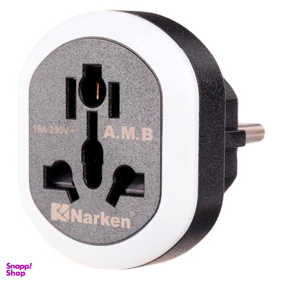 تبدیل دوشاخه 3 به 2 برق 16 آمپر نارکن مدل NK-110