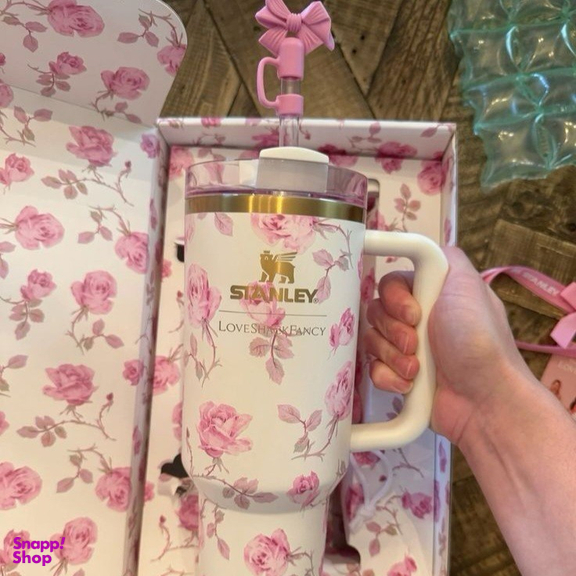 تراول ماگ استنلی مدل tumbler سفید جعبه کادویی ظرفیت 1180 میلی لیتر