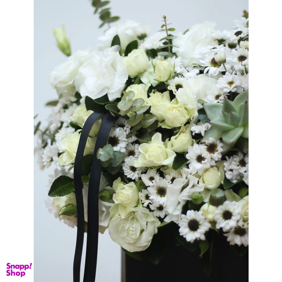 باکس گل طبیعی وهو مدل تسلیت خاطره