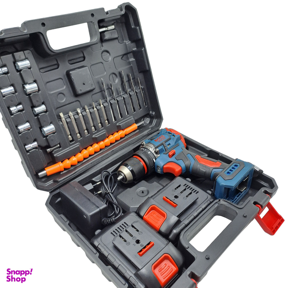 دریل پیچ گوشتی شارژی براشلس صنعتی باس مدل 48VF مجموعه 29 عددی