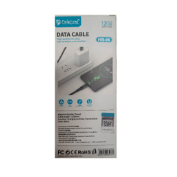 کابل دیتا Type-C سلبریت مدل BH-06 60W طول 1.2 متر