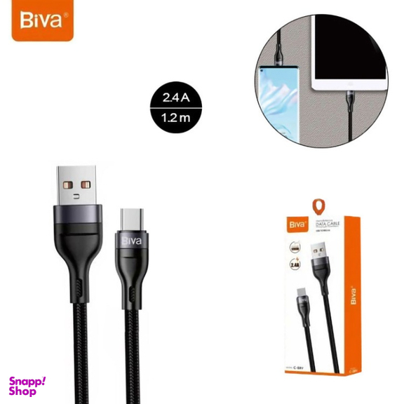 کابل فست شارژ Type-C بیوا مدل C-08T طول 1 متر