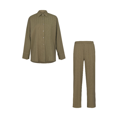 ست شومیز و شلوار زنانه لوینت مدل nelsi کد 0018 رنگ سبز صدری