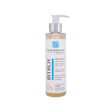 ژل شستشوی صورت بیتروی حاوی سالیسیلیک اسید 2% و هیالورونیک اسید حجم 200 میلی لیتر