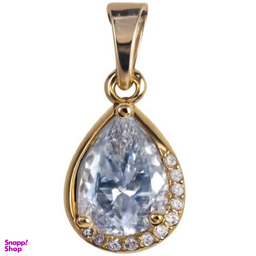 پلاک گردنبند زنانه ژوپینگ مدل تک نگین اشکی کد 011