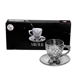 فنجان و نعلبکی مدل میشل بسته 6 عددی