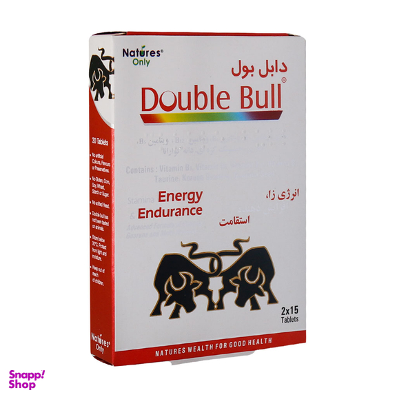 مکمل غذایی انرژی زا نیچرز اونلی مدل Double Bull بسته 30 عددی