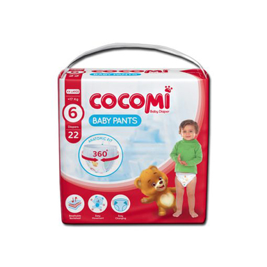 پوشک شورتی کودک کوکومی سایز 6 بسته 22 عددی