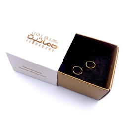 گوشواره طلا 18 عیار زنانه مدل حلقه ای کد 130488