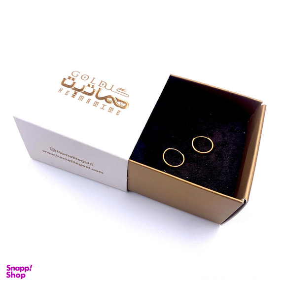 گوشواره طلا 18 عیار زنانه مدل حلقه ای کد 130488