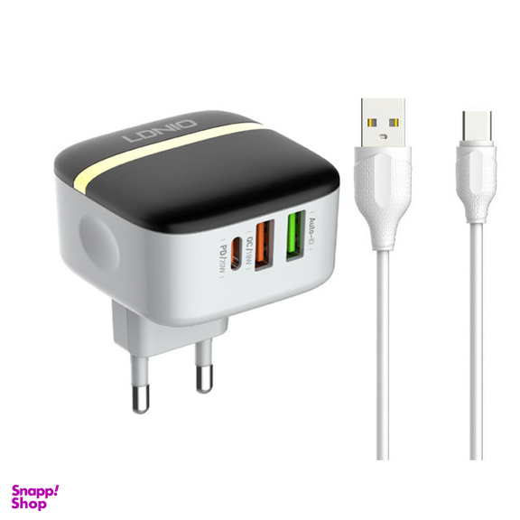 شارژر دیواری الدینیو مدل A3513Q به همراه کابل usb-c