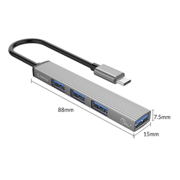هاب 4 پورت اوریکو مدل AH-13 Type-C