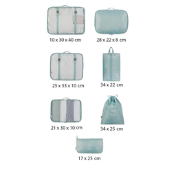 نظم دهنده ساک و چمدان تن تن مدل Colorful Life مجموعه 7 عددی