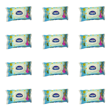 دستمال مرطوب کودک آدونیس مدل new دوازده بسته 120 عددی