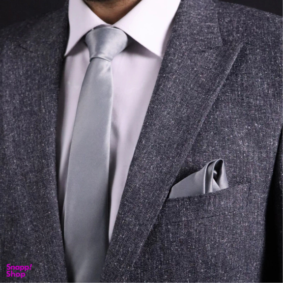 ست کراوات و دستمال جیب مردانه آیکت مدل Basic