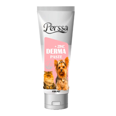 خمیر تقویت پوست و مو سگ و گربه پرسا مدل Derma Paste وزن 100 گرم