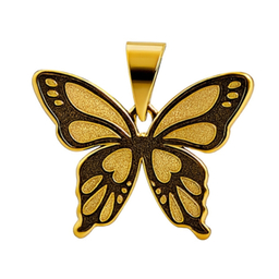 پلاک گردنبند طلا 18 عیار الوند گلد مدل پروانه کد 1439