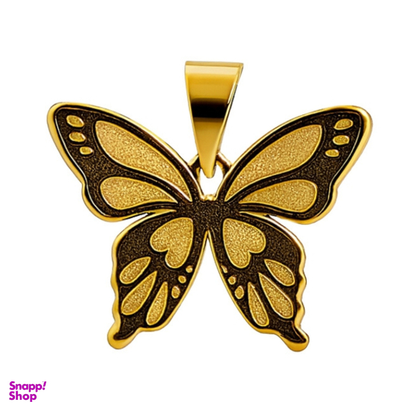 پلاک گردنبند طلا 18 عیار الوند گلد مدل پروانه کد 1439