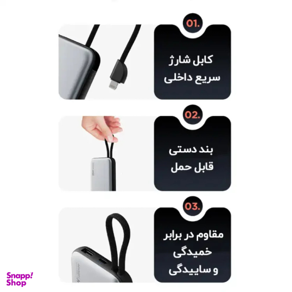 پاوربانک مغناطیسی جووی مدل JP-298C ظرفیت 10000 میلی آمپر ساعت