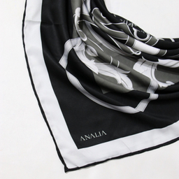 روسری زنانه آنالیا مدل ابریشم دور دست دوز کد 6057